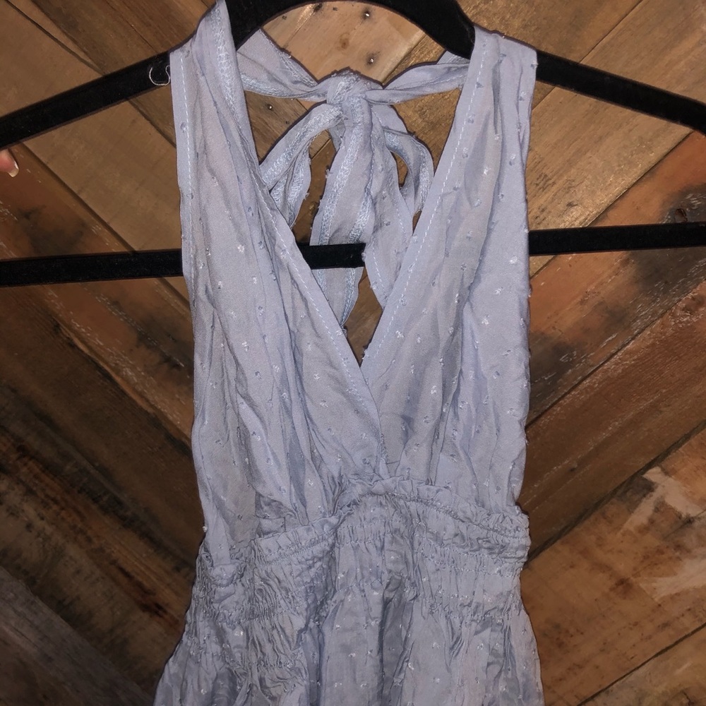 Light blue halter top